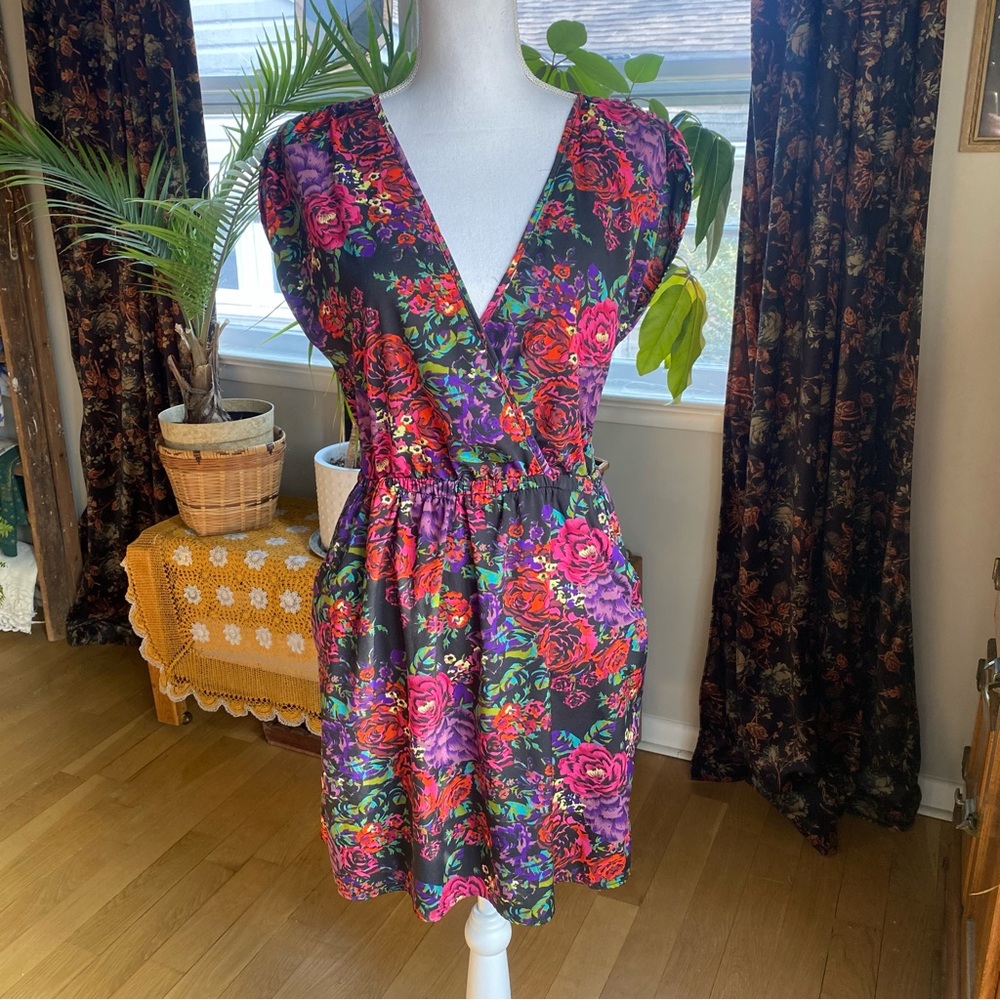 Angie multi color floral mini dress